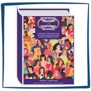 A book cover with many different women on it